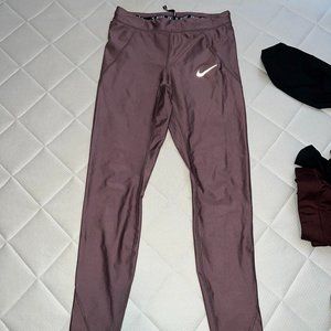 NIKE Women's 7/8 Speed Running/Track Tights/Pants - Pink/Rose